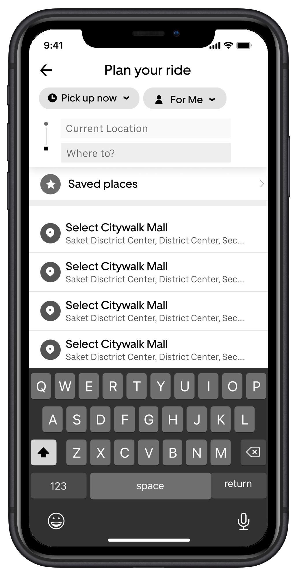 Pre-booking a shared ride